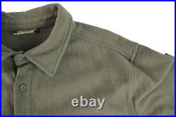 BOY SCOUTS OF AMERICA Men's 3XL Olive Green Wool Shirt Jacket with Elbow Patches