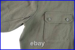 BOY SCOUTS OF AMERICA Men's 3XL Olive Green Wool Shirt Jacket with Elbow Patches