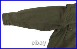 BOY SCOUTS OF AMERICA Men's 3XL Olive Green Wool Shirt Jacket with Elbow Patches