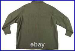 BOY SCOUTS OF AMERICA Men's 3XL Olive Green Wool Shirt Jacket with Elbow Patches