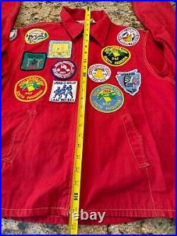 BOY SCOUTS OF AMERICA Red Jacket with 28 1950s-1960s Patches