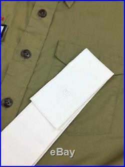 BOY SCOUTS Vtg Khaki L/S Uniform Shirt, Order Of Arrow Sash, Patches, Sz Large