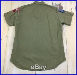 BOY SCOUTS Vtg Uniform Shirt Pants Hat Belt, Horse Patch, LARGE, 40 x 30
