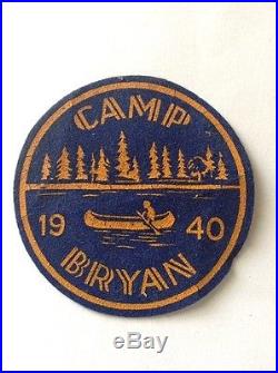 BSA 1940 Camp Bryan Boy Scout Felt Patch