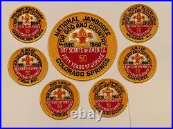 BSA 50th Anniversary Set Mint Condition 7 Patches Mint