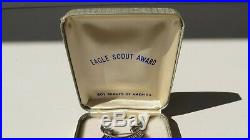 BSA Award Boy Scout STERLING Robbins Type 4 Eagle Medal with Case Patches