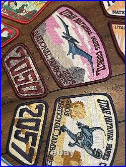 BSA Boy Scout 2005 Utah National Jamboree Patch Set 37 Rare Patches Dinosaur