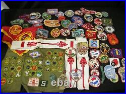 BSA Boy Scout Lot Collection Merit Badges Patches Sash OA Order of Arrow Vintage