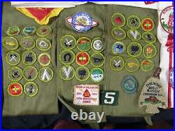 BSA Boy Scout Lot Collection Merit Badges Patches Sash OA Order of Arrow Vintage