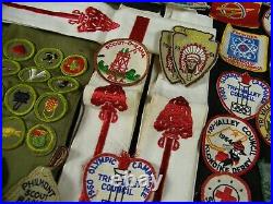 BSA Boy Scout Lot Collection Merit Badges Patches Sash OA Order of Arrow Vintage