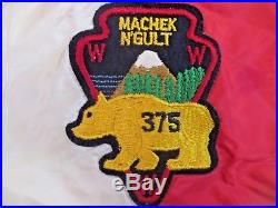 BSA Boy Scout OA 375 Machek N'Gult Arrowhead Patch Red/White Scarf