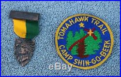 BSA Boy Scouts Camp Shin-Go-Beek Tomahawk Trail Patch +MedalBadgePinMedallion