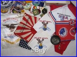 BSA Boy Scouts Far East Camp Tama STAFF PATCH, NECKERCHIEF 1970's + Military