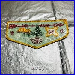 BSA Boy Scouts of America OA Ok-Nosh-I-Oni Patch WWW Embroidered Gold Boarder