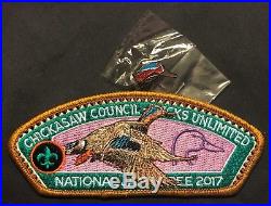 BSA CHICKASAW COUNCIL OA 558 2017 JAMBOREE DUCKS UNLIMITED 7-PATCH SET with PINS