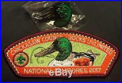 BSA CHICKASAW COUNCIL OA 558 2017 JAMBOREE DUCKS UNLIMITED 7-PATCH SET with PINS