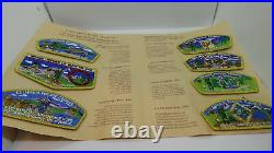 BSA Cascade Pacific Council 80th Anniversary Patch Set 1916-1996 7 Patches Gold