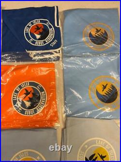 BSA Lake Of Isles Lot neckerchief slide patches stickers Staff 1969 1970s Rare BSA Lake Of Isles Lot neckerchief slide patches stickers Staff 1969 1970s Rare