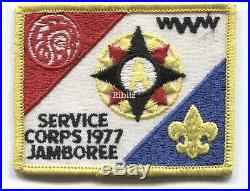 BSA National Jamboree 1977 scout patch badge + OA SERVICE CORPS + youth staff