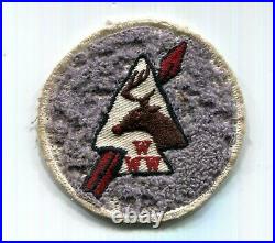BSA OA Lodge 430 Ahwahnee C1a round chenille stag & arrowhead scout patch