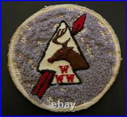 BSA OA Lodge 430 Ahwahnee C1a round chenille stag & arrowhead scout patch