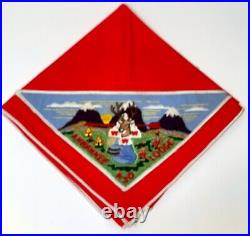 BSA OA Lodge 430 Ahwahnee P2 pie patch on neckerchief red cloth scout N/C