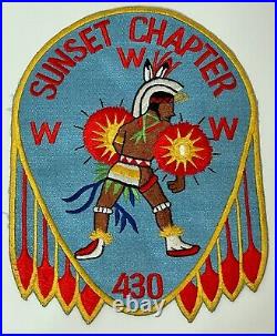 BSA OA Lodge 430 Ahwahnee SUNSET CHAPTER dancer LARGE -scout patch- JACKET BACK