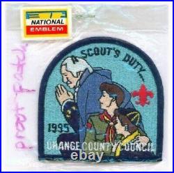 BSA OCC Orange County Council cp 1995 PROOF PATCH