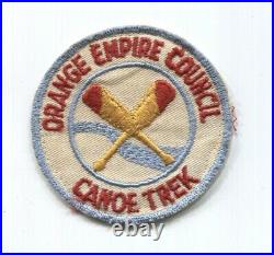 BSA Orange Empire Council scout patch CANOE TREK 1950's