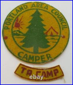 BSA Portland Area Council Felt Patch Camper With TR Camp Segment