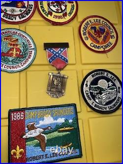 BSA Robert E Lee council patches and medal