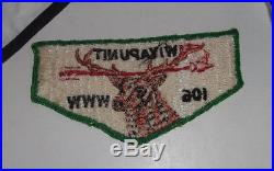 BSA Wiyapunit 106, Elk Flap & 1 Triangle Patch on Order Arrow Shaped Kerchief