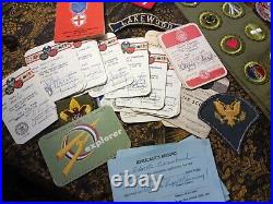 BSA patch and ephemera collection late 1950s Robert Crawford Cleveland Ohio Sash