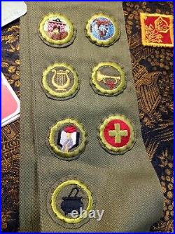 BSA patch and ephemera collection late 1950s Robert Crawford Cleveland Ohio Sash