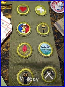 BSA patch and ephemera collection late 1950s Robert Crawford Cleveland Ohio Sash