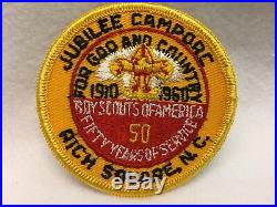 BSA rare Rich Square, N. C. Golden Jubilee patch with thread break Camporee