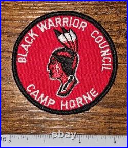 Black Warrior Council Vintage Camp Horne Rare Boy Scouts of America Camp Patch