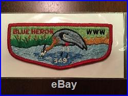 Blue Heron OA Lodge 349 Old Mint Scout FIRST Flap Patch