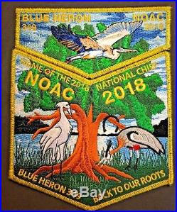 Blue Heron Oa Lodge 349 Tidewater Noac 2018 National Chief 2-patch 2/ Delegate
