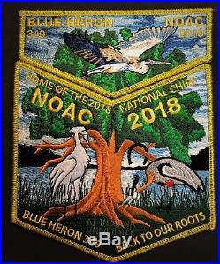 Blue Heron Oa Lodge 349 Tidewater Noac 2018 National Chief 2-patch 2/ Delegate