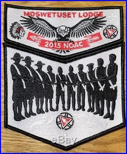 Boston Moswetuset Lodge 52 2015 NOAC Contingent Patch Set (Very limited edition)