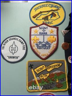 Boy/Girl Scout Patch's And Charms On Navajo Necklace 11 Patch's 16 Charms