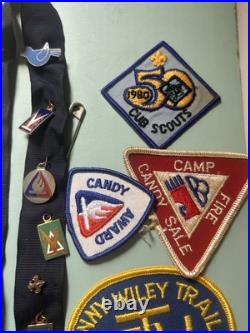 Boy/Girl Scout Patch's And Charms On Navajo Necklace 11 Patch's 16 Charms