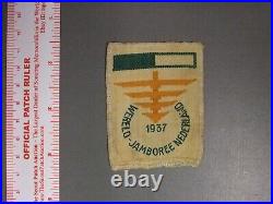 Boy Scout 1937 World Jamboree patch, GRN/WHT 2563NN