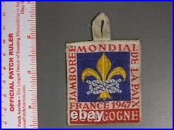 Boy Scout 1947 World Jamboree patch, Bourgogne 2528NN