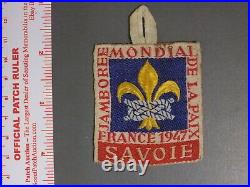 Boy Scout 1947 World Jamboree patch, Savoie 2533NN