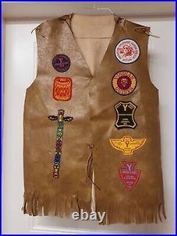 Boy Scout Arapahoe Nation Handmade Vest With 1970's Patches Vintage Rare