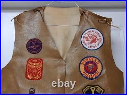 Boy Scout Arapahoe Nation Handmade Vest With 1970's Patches Vintage Rare