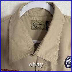 Boy Scout BSA Official Vented Uniform Shirt Size XL Patches Georgia Council Y2K