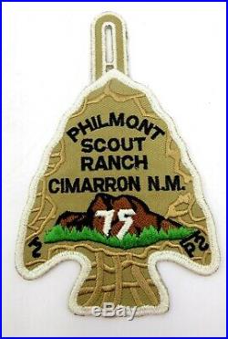 Boy Scout BSA Philmont Scout Ranch Cimarron NM 75th Anniversary Arrowhead Patch